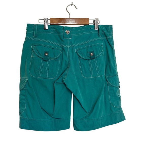 Kuhl Green Vintage Patina Dye Shorts sz 4 - Picture 2 of 8